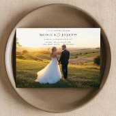 Moderne typografie 2 foto bruiloft kaart