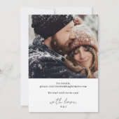 Moderne Typografie 2 Foto Eenvoudig Elegant Huweli Save The Date (Achterkant)