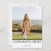 Moderne typografie 3 Foto afstudeeraankondiging Kaart (Voorkant)