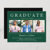 Moderne Typografie 3 Foto Afstuderen Celebration (Voorkant / Achterkant)