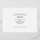 Moderne Typografie 3 Foto Graduation Party Folie Uitnodiging (Achterkant)