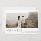 Moderne Typografie 3 Foto Save the Date Kaart (Voorkant)