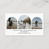 Moderne Typografie 3 Fotoboogfotograaf Visitekaartje (Achterkant)