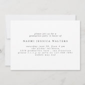 Moderne typografie 3 foto's klas van afstuderen kaart (Achterkant)