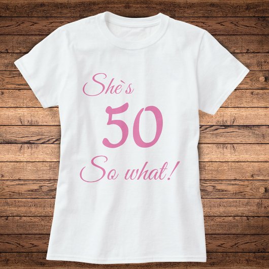Moderne Typografie 50 dus wat / Funny 50th Birthda T-shirt
