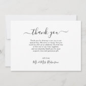 Moderne Typografie 5 Foto Collage Hartelijk dank Bedankkaart (Achterkant)