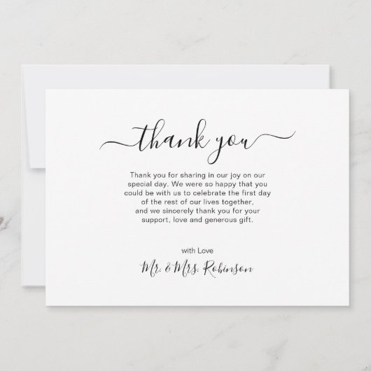 Moderne Typografie 5 Foto Collage Hartelijk dank Bedankkaart (Achterkant)