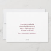 Moderne typografie 5 fotocollage familie feestdagenkaart (Achterkant)