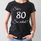 Moderne Typografie 80 dus wat / Grappige 80e verja T-shirt