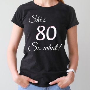 Moderne Typografie 80 dus wat / Grappige 80e verja T-shirt
