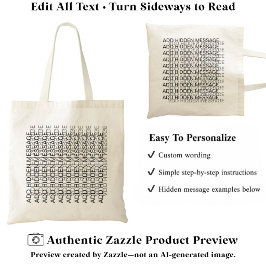 Moderne typografie aangepaste geheime boodschap ac tote bag