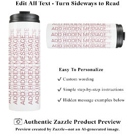Moderne typografie aangepaste geheime boodschap PP Thermosbeker