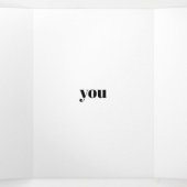 Moderne typografie aangepaste huwelijksaanzoek drieluik kaart (Binnenkant midden)