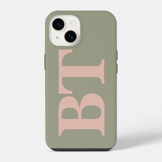 Moderne Typografie Aangepaste Initialen Monogram iPhone Hoesje (Achterkant)