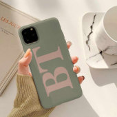 Moderne Typografie Aangepaste Initialen Monogram iPhone Hoesje