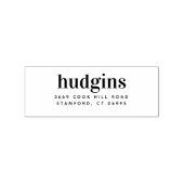 Moderne typografie Aangepaste naam retouradres Rubberstempel (Afrduk)