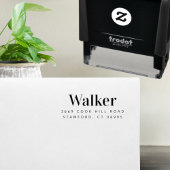 Moderne typografie Aangepaste naam retouradres Zelfinktende Stempel