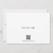 Moderne Typografie Aangepaste QR CODE Foto Bruilof Save The Date (Achterkant)