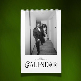 Moderne typografie Aangepaste trouwfoto van pasget Kalender