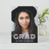 Moderne Typografie Aankondiging Afstuderen foto's (Staand voorkant)