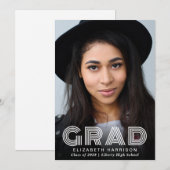 Moderne Typografie Aankondiging Afstuderen foto's (Voorkant / Achterkant)