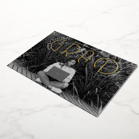 Moderne Typografie Aankondiging Afstuderen foto's (Gedraaid)