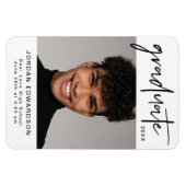 Moderne Typografie Aankondiging Afstuderen foto's Magneet (Horizontaal)