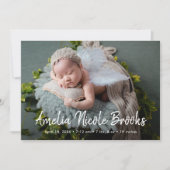 Moderne Typografie Aankondiging van geboorte foto' (Voorkant)