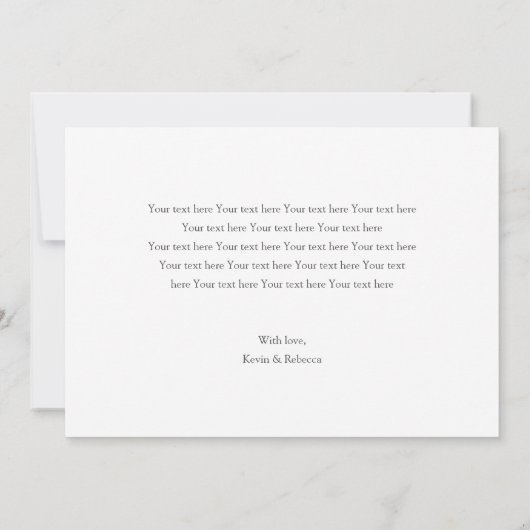 Moderne Typografie Aankondiging van geboorte foto' (Achterkant)