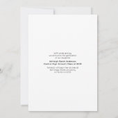 Moderne typografie afgestudeerde foto afstuderen aankondiging (Achterkant)