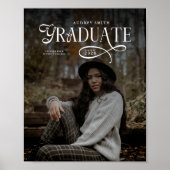 Moderne Typografie Afgestudeerde Foto Afstuderen Poster (Voorkant)