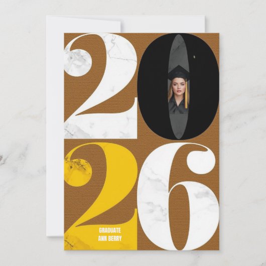 Moderne typografie afstudeer aankondigingen (Voorkant)