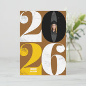 Moderne typografie afstudeer aankondigingen (Staand voorkant)