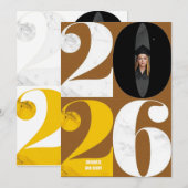 Moderne typografie afstudeer aankondigingen (Voorkant / Achterkant)