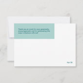 Moderne typografie afstudeer bedankkaart (Achterkant)