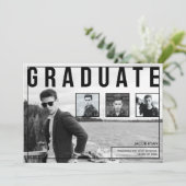 Moderne typografie, afstudeeraankondigingen aankondiging (Staand voorkant)