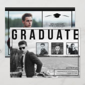 Moderne typografie, afstudeeraankondigingen aankondiging (Voorkant / Achterkant)