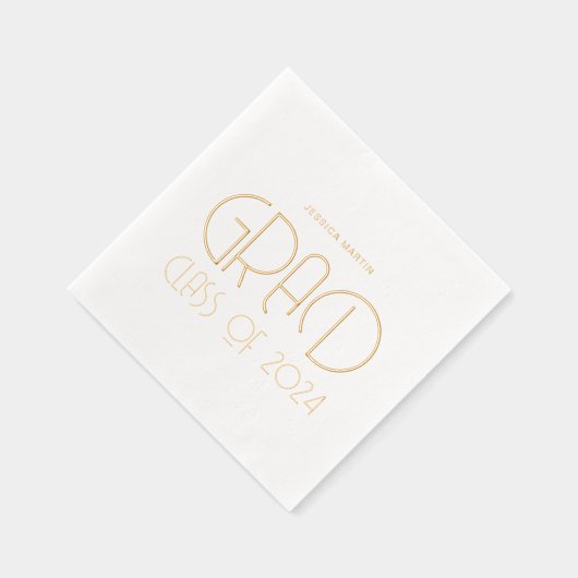 Moderne Typografie Afstudeerfeest servetten (Rechts)