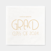 Moderne Typografie Afstudeerfeest servetten (Voorkant)