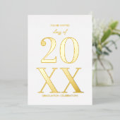 Moderne typografie afstudeerfeest uitnodiging (Staand Voorkant)