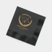 Moderne typografie Afstuderen Congrats Folie Servetten (Links)