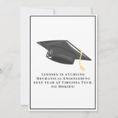 Moderne Typografie Afstuderen Fotoaankondiging Kaart (Achterkant)