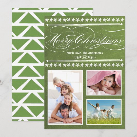  moderne typografie-alkbordfotokaart (Voorkant / Achterkant)