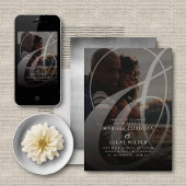 Moderne Typografie Ampersand Fotobruiloft Kaart