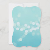 Moderne Typografie Aqua Blue Huwelijksuitnodiginge Kaart (Achterkant)