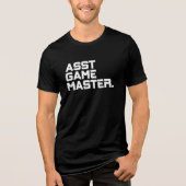 Moderne typografie Assistent Game Master Heren Mat Tri-Blend Shirt (Voorkant)