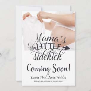 Moderne Typografie Baby Bump Photo Pregnancy Annou Aankondiging