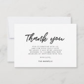 Moderne typografie-Baby shower Bedankkaart (Voorkant)