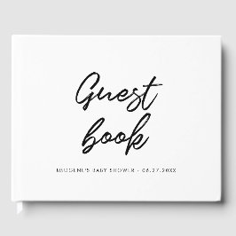 Moderne typografie Baby shower Gastenboek