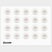 Moderne typografie baby shower hallo ronde sticker (Vel)